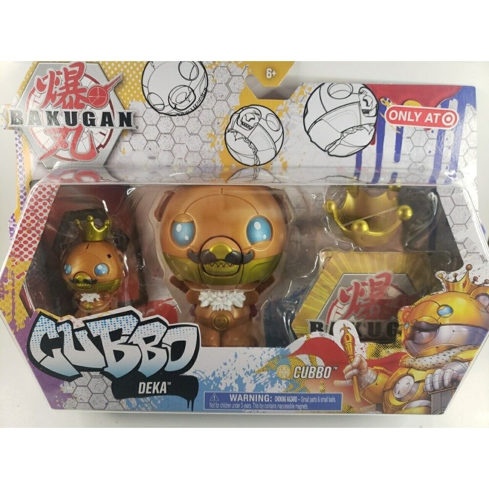 Bakugan CUBBO Deka Gold Target Exclusive Set Jumbo Cubbo Figure 2021 NIB